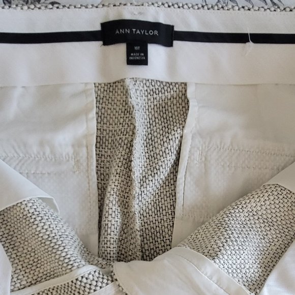 Ann Taylor Cream and Black Trousers - Picture 5 of 7